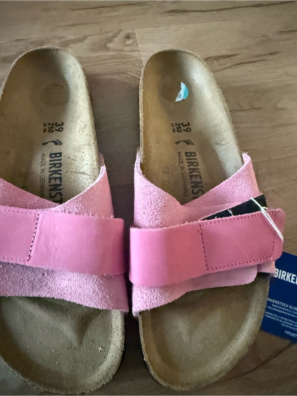 NWOT Birkenstock Pink Suede Clogs with Cork Footbed